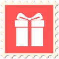 Christmas present stamp